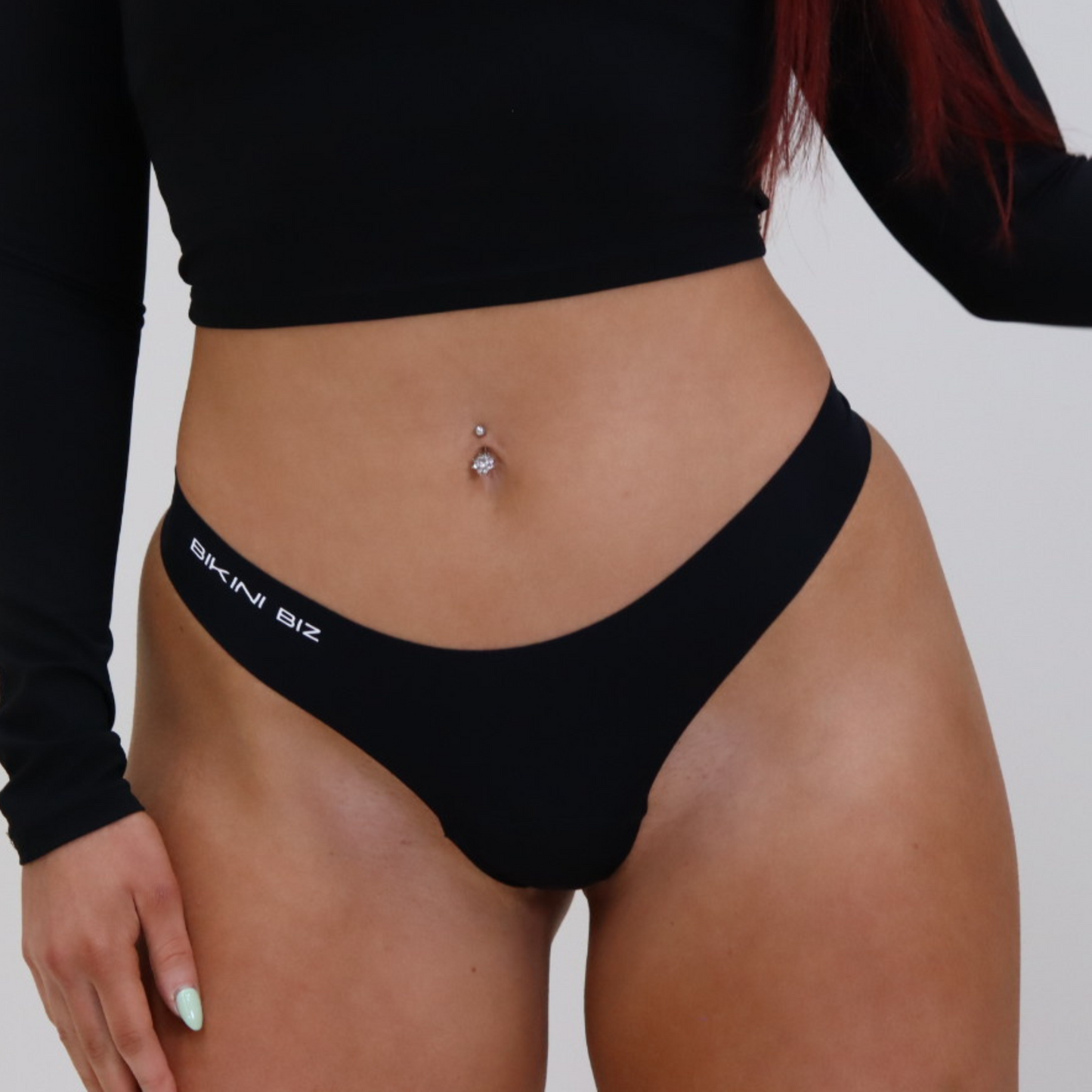 model in g-string